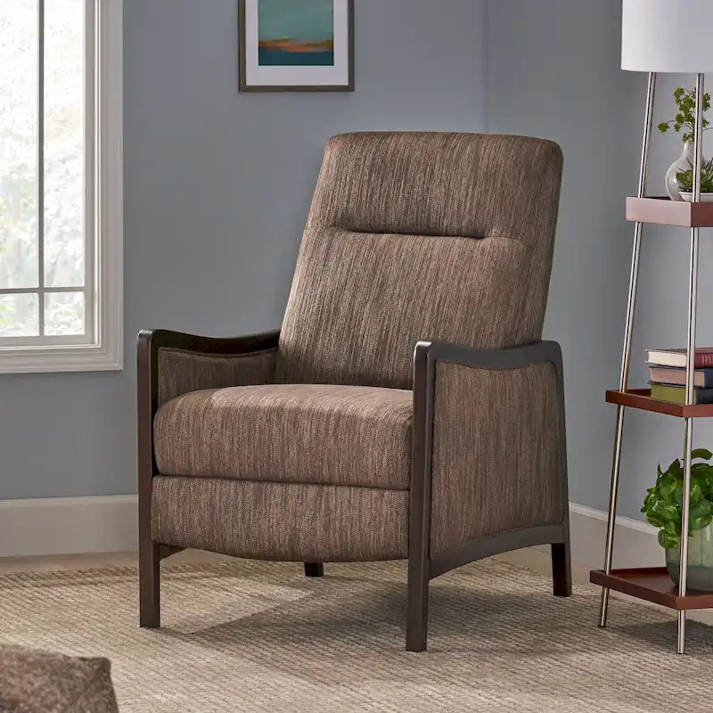 Veatch Contemporary Upholstered Pushback Recliner by Christopher Knight Home