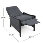 Veatch Contemporary Upholstered Pushback Recliner by Christopher Knight Home