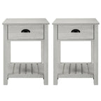 Middlebrook One-Drawer Farmhouse Nightstand, Set of 2