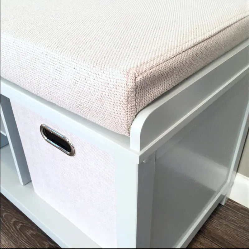 John Louis Home Solid Wood Entryway Bench with 1 Shoe Cubbies Grey