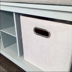 John Louis Home Solid Wood Entryway Bench with 1 Shoe Cubbies Grey