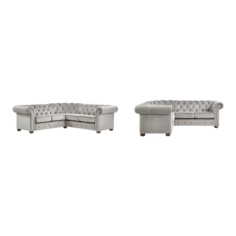 Gdansk 5-Seat L-Shaped Chesterfield Sectional Sofa