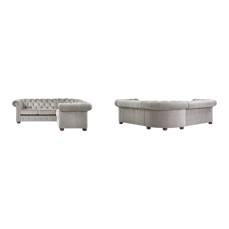 Gdansk 5-Seat L-Shaped Chesterfield Sectional Sofa