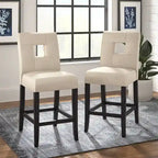 Brda Keyhole Counter Height High Back Stools (Set of 2) - Stool