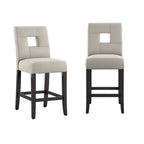 Brda Keyhole Counter Height High Back Stools (Set of 2) - Stool