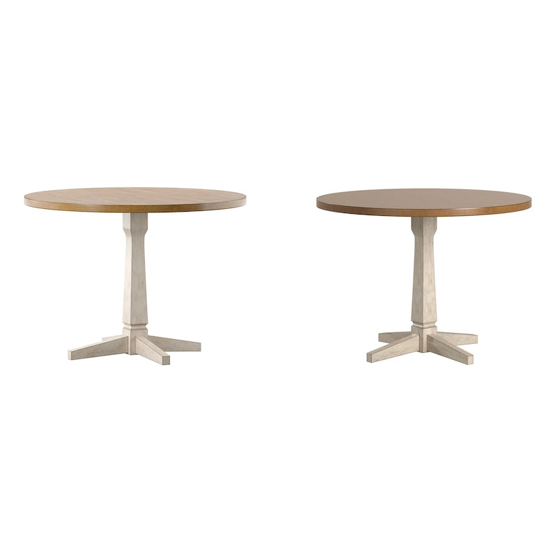Ronda Round Two-Tone Dining Table
