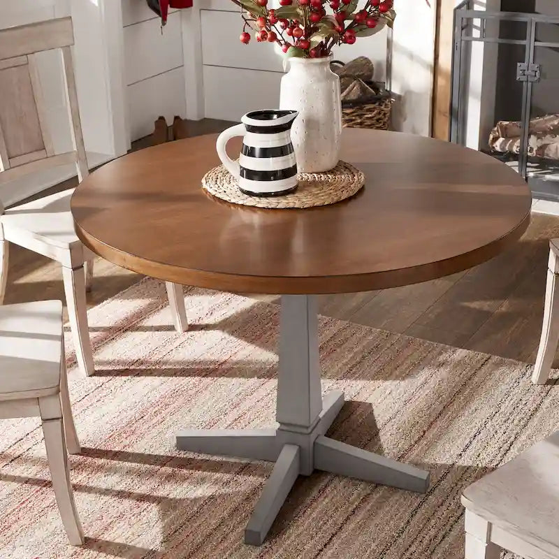 Ronda Round Two-Tone Dining Table