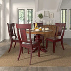 Ronda Panel Back Wood Dining Chairs (Set of 2)