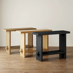 Nathan James Virgo Farmhouse 2-Tier Console Table in Wire-Brushed Wood Finish