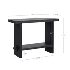 Nathan James Virgo Farmhouse 2-Tier Console Table in Wire-Brushed Wood Finish