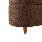 INK+IVY Bailey Taupe Boucle Flip Top Storage Bench