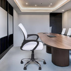 Ergonomic Breathable Mesh Office Chair  Adjustable Design with Lumbar Support and Enhanced Mobility with 360 Swivel Wheels