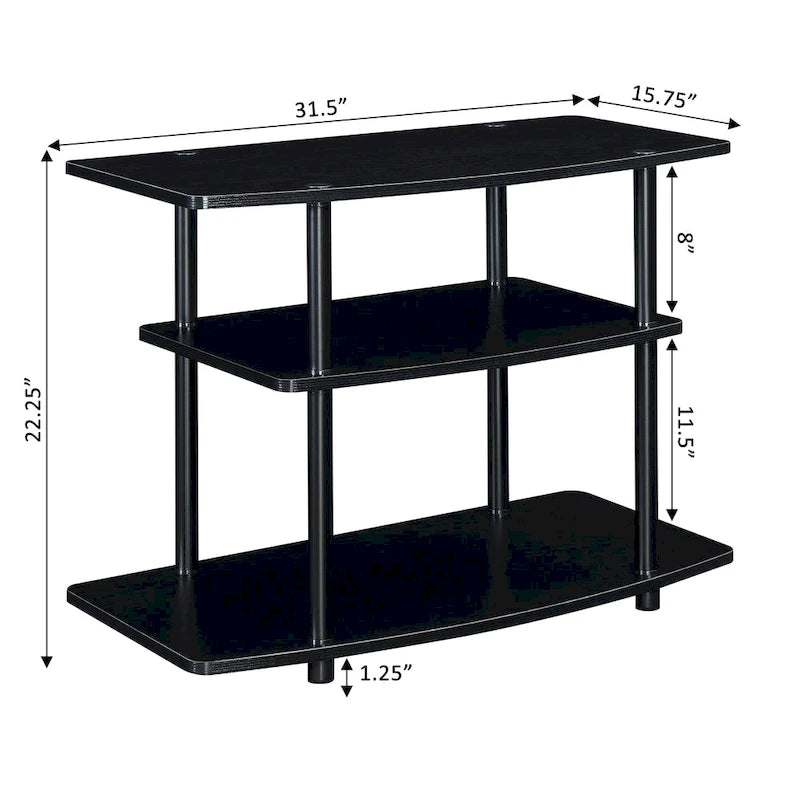 Convenience Concepts Designs2Go No Tools 3 Tier TV Stand