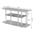Convenience Concepts Designs2Go No Tools 3 Tier Wide TV Stand
