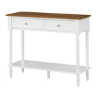 Convenience Concepts French Country 2 Drawer Hall Table with Shelf