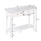 Convenience Concepts French Country 2 Drawer Hall Table with Shelf