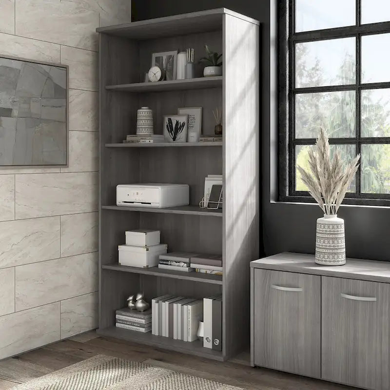Hybrid Tall 5 Shelf Bookcase by Bush Business Furniture