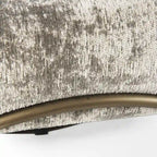Ayla Gray Fabric Seat w/ Dark Nickel Metal Frame Bench