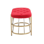 Velvet Upholstered Tufted End of Bench for Living Room/Bedroom