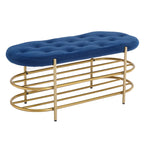 Velvet Upholstered Tufted End of Bench for Living Room/Bedroom