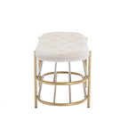 Velvet Upholstered Tufted End of Bench for Living Room/Bedroom