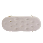 Velvet Upholstered Tufted End of Bench for Living Room/Bedroom