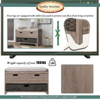 Storage Bench with Removable Basket and 2 Drawers