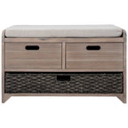 Storage Bench with Removable Basket and 2 Drawers
