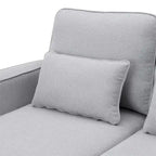Merax 104  4-Seater Modern Linen Fabric Sofa with Armrest Pockets and 4 Pillows,Minimalist Style Couch