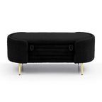 Polyester Upholstered Modern End of Bed Bench with Large Storage Ottoman