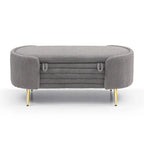 Polyester Upholstered Modern End of Bed Bench with Large Storage Ottoman