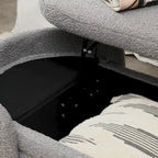 Polyester Upholstered Modern End of Bed Bench with Large Storage Ottoman