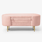 Polyester Upholstered Modern End of Bed Bench with Large Storage Ottoman