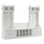 Woodland Hall Trees and Shoe Bench with Drawers by Bush Furniture
