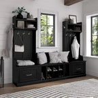 Woodland Hall Trees and Shoe Bench with Drawers by Bush Furniture