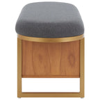 SAFAVIEH Home Collection Iona Open Shelf Bench W/Cushion - 42 W x 15 D x 18 H