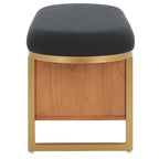 SAFAVIEH Home Collection Iona Open Shelf Bench W/Cushion - 42 W x 15 D x 18 H