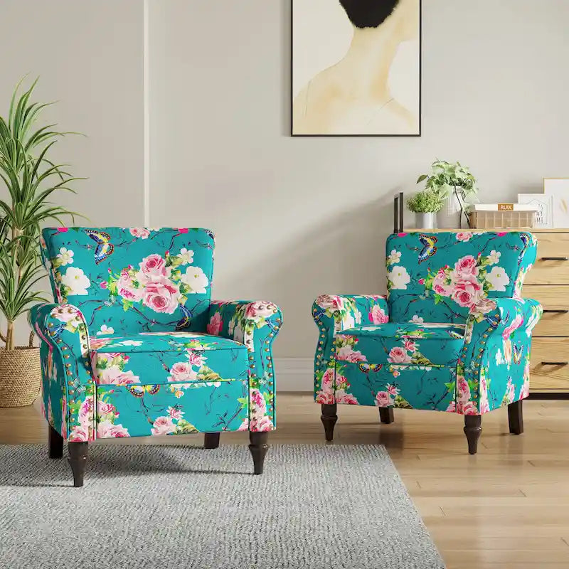 Living Room Armchair with Nailhead Trim - 29.9 W x 29.9 H x 32.9 D
