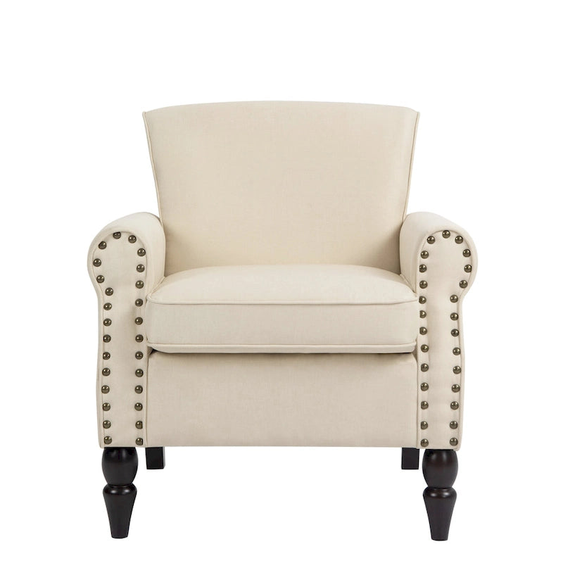 Living Room Armchair with Nailhead Trim - 29.9 W x 29.9 H x 32.9 D