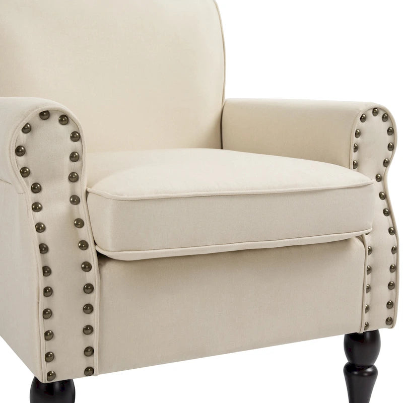Living Room Armchair with Nailhead Trim - 29.9 W x 29.9 H x 32.9 D