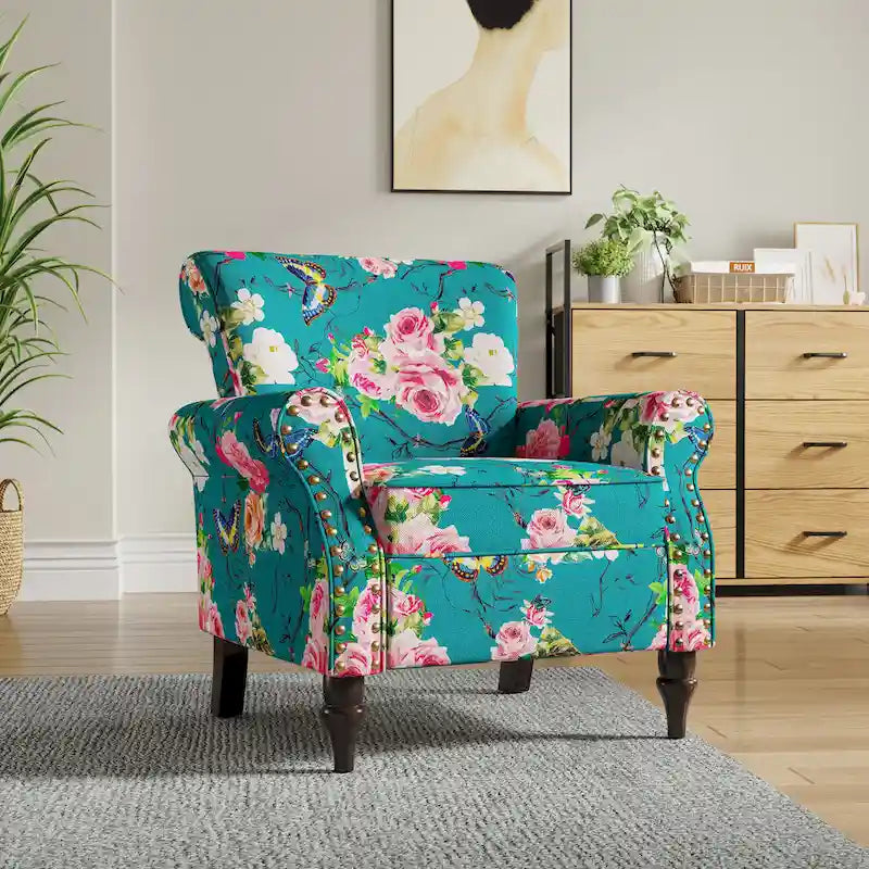 Living Room Armchair with Nailhead Trim - 29.9 W x 29.9 H x 32.9 D