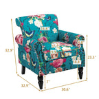 Living Room Armchair with Nailhead Trim - 29.9 W x 29.9 H x 32.9 D