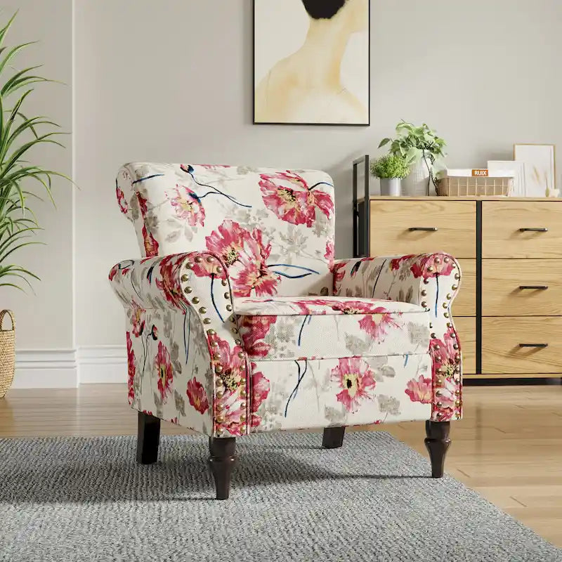Living Room Armchair with Nailhead Trim - 29.9 W x 29.9 H x 32.9 D
