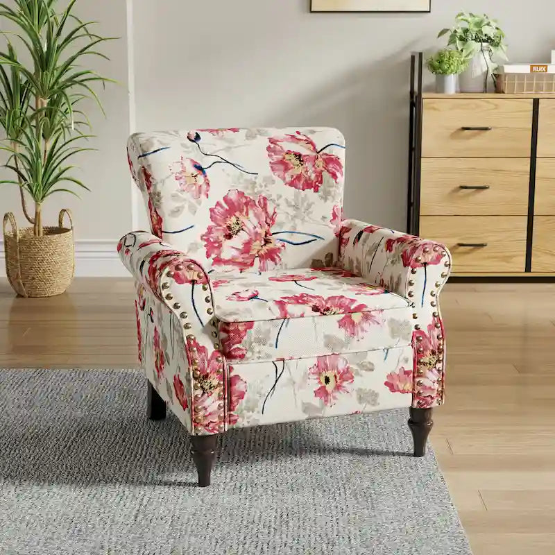 Living Room Armchair with Nailhead Trim - 29.9 W x 29.9 H x 32.9 D