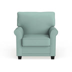 Charmayne Transitional Linen Padded Chair with Rolled Arms by Furniture of America