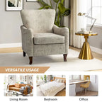 Samouel Modern Floral Upholstered Armchair with Wingback Design Set of 2 by HULALA HOME