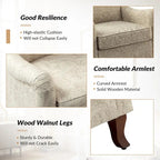 Samouel Modern Floral Upholstered Armchair with Wingback Design Set of 2 by HULALA HOME