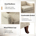Samouel Modern Floral Upholstered Armchair with Wingback Design Set of 2 by HULALA HOME