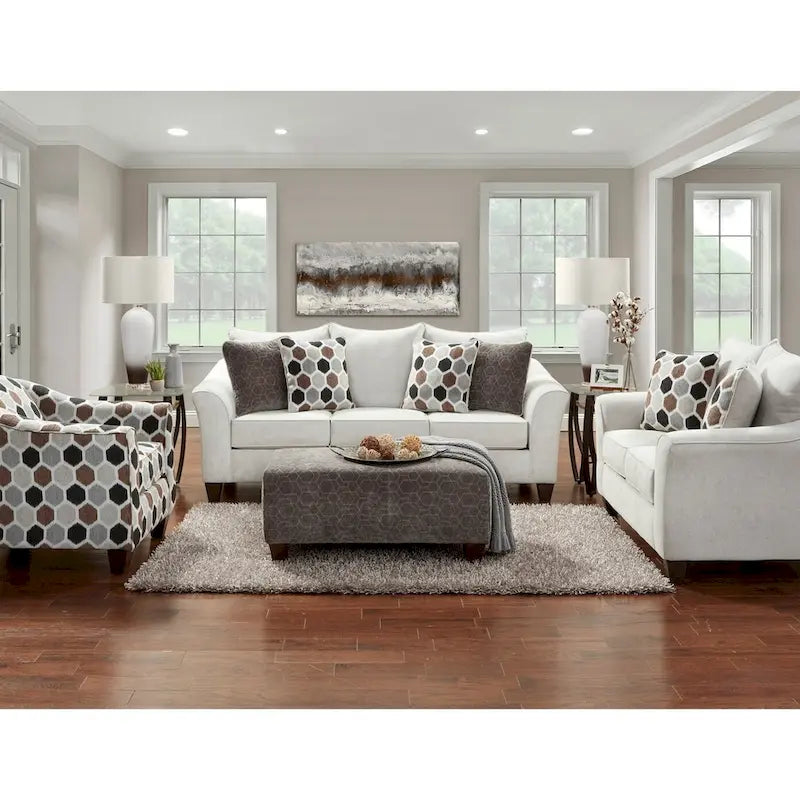 Roundhill Furniture Camero Fabric Pillowback Sofa