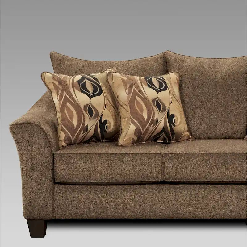 Roundhill Furniture Camero Fabric Pillowback Sofa